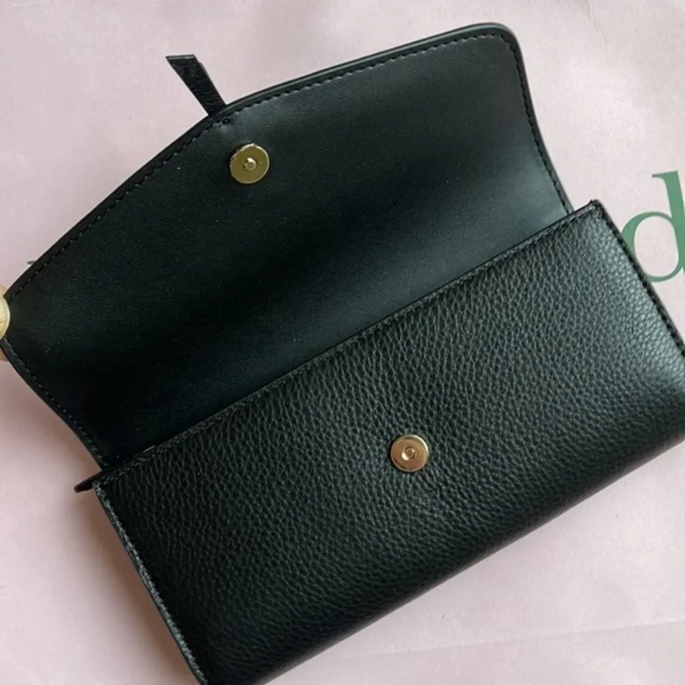 Kate Spade Marti Large Slim Flap Wallet Black - Picture 14 of 16